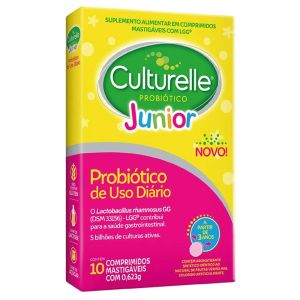 Probiótico Culturelle Junior com 10 Comprimidos Mastigáveis