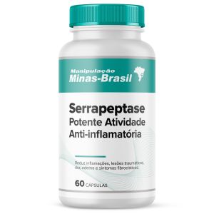 Serrapeptase Potente Atividade Anti-inflamatória 60 Cápsulas
