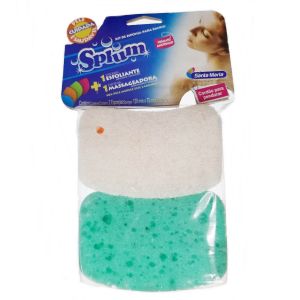 Kit de Esponja Para Banho Splum Esfoliante + Massageadora Santa Maria Ref:774