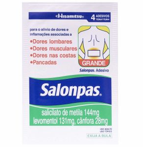 Salonpas Grande 13,0cm X 8,4cm Com 4 Adesivos