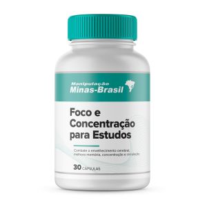 Foco e Concentração Para Estudos 30 Cápsulas