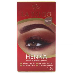 Henna Para Sobrancelhas La Benig Cor Preto 1,5G