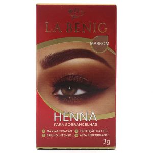 Henna Para Sobrancelhas La Benig Marrom 3g