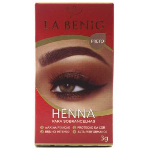 Henna Para Sobrancelhas La Benig Cor Preto 3G