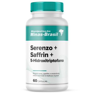 Serenzo + Saffrin + 5-hidroxitriptofano Com 60 Cápsulas