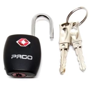 Cadeado Para Mala SM TSA Chave ZM-25 Preto Pado