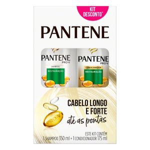 Kit Pantene Shampoo 350mL + Condicionador 175mL Restauração