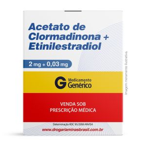 Acetato de Clormadinona + Etinilestradiol 2mg + 0,03mg Genérico Eurofarma