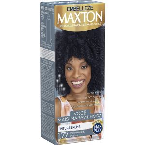 Tintura Maxton Creme Kit Prático 1.77 Preto Azulado Intenso