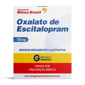 Oxalato de Escitalopram 10mg Com 30 Comprimidos Genérico Ems