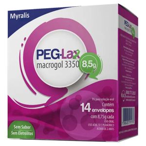 Peg-Lax Pó Para Solução Oral Sem Sabor Com 14 Envelopes de 8,75g Cada Myralis