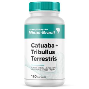 Catuaba 500mg   Tribullus Terrestris 200mg -120 Cápsulas