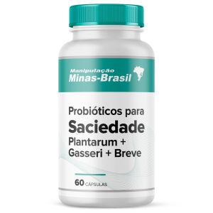 Probiótico para Saciedade Plantarum + Gasseri + Breve 60 Cápsulas