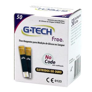 Tiras Reagentes G-Tech Free Com 50 Unidades Ref: TTFR150