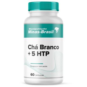 Chá Branco 250mg   5 HTP 50mg – Emagrecer Com Saúde -60 Cápsulas