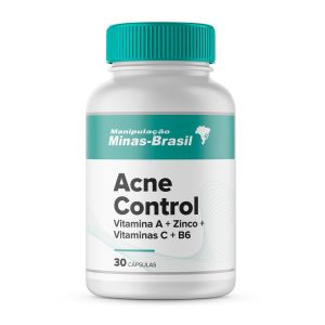 Acne Control Vitamina A + Zinco + Vitaminas C + B6 30 Cápsulas