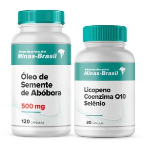 Kit  Saúde da Prostata Com Óleo de Semente de Abobora