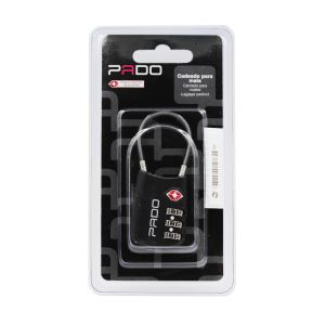 Cadeado Segredo Executive 3 segredos Haste Flexivel Preta