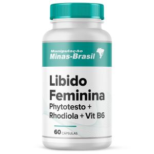 Libido Feminina: Phytotesto + Rhodiola + Vit B6 60 Cápsulas