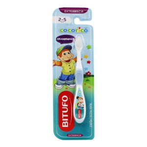 Escova De Dente Infantil Cocoricó Extramacia Bitufo