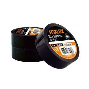 Fita Isolante De Pvc 10m X 19mm Preta Foxlux
