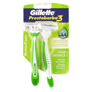 Aparelho de Barbear Sense Care Com 2 Unidades Prestobarba 3 Gillete