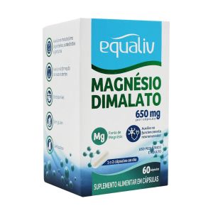 Magnésio Dimalato 650g com 60 Cápsulas Equaliv
