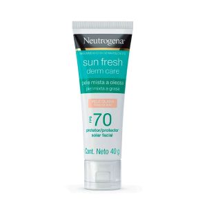 Protetor Solar Facial Sun Fresh Derm Care Pele Clara FPS70 40g Neutrogena
