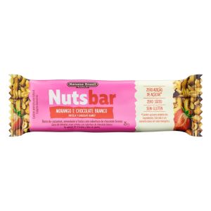 Barra de Castanhas Nutsbar Morango e Chocolate Branco 25g Banana Brasil