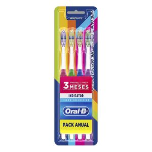 Escova De Dente Indicator Color Collection Com 4 Unidades Oral-B