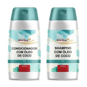 Kit Shampoo e Condicionador com Óleo de Coco 200ml Cada