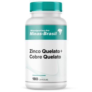 Zinco Quelato 15Mg + Cobre Quelato 1Mg - 180 Cápsulas