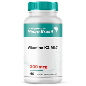 Vitamina K2 Mk7 200Mcg 60 Comprimidos Sublinguais