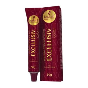 Coloração Creme Permanente Excllusiv Color 6.26 Louro Escuro Violeta Vermelho 50g Haskell