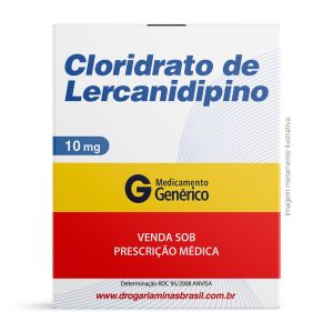 Cloridrato de Lercanidipino 10mg com 30 Comprimidos Revestidos Genérico Nova Química