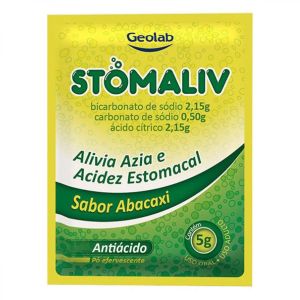 Stomaliv Pó Efervescente Sachê Sabor Abacaxi 5g Geolab