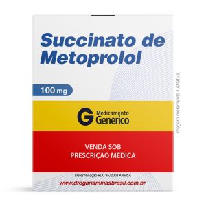 Succinato de Metoprolol 100mg com 30 Comprimidos Revestidos Genérico Medley