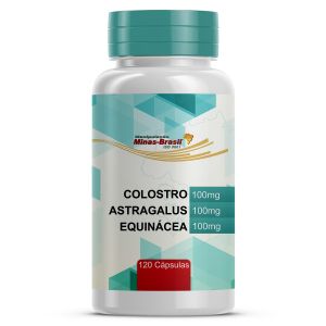Colostro 100Mg   Astragalus 100Mg   Equinácea 100Mg - 120 Cápsulas