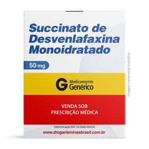 Succinato de Desvenlafaxina Monoidratado 50mg com 30 Comprimidso Revestidos Genérico EMS