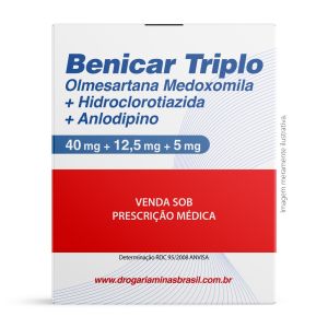 Benicar Triplo 40mg + 12,5mg + 5mg com 30 Comprimidos Revestidos Daiichi-Sankyo