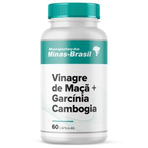 Vinagre de Maçã   Garcínia Cambogia Com 60 Cápsulas