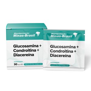 Glucosamina + Condroitina + Diacereína Sabor Frutas Vermelhas 30 Sachês