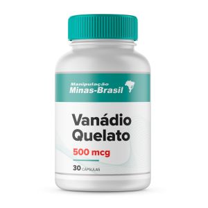 Vanádio Quelato 500Mcg 30 Cápsulas