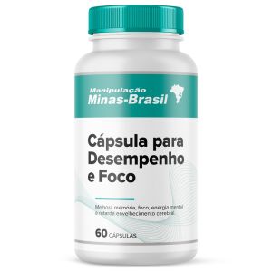 Cápsula Desempenho / Foco - Citicoline   Associações - 60 Cápsulas