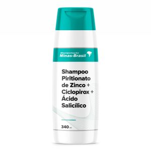 Shampoo Com Piritionato de Zinco + Ciclopirox + Ácido Salicílico 340ml