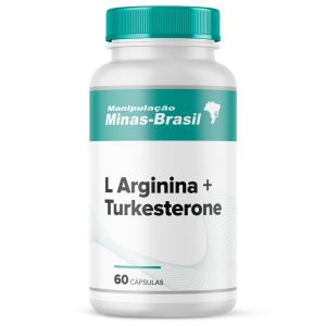 L  Arginina 100mg + Turkesterone 45mg 60 Cápsulas