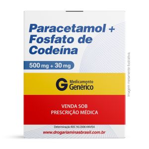 Paracetamol 500mg Fosfato de Codeína 30mg com 36 Comprimidos Genérico EMS