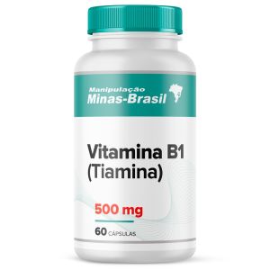Vitamina B1 (Tiamina) 500mg 60 Cápsulas