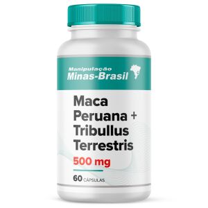 Maca Peruana 500Mg   Tribullus Terrestris 500Mg - 60 Cápsulas