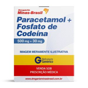 Paracetamol 500mg + Fosfato de Codeína 30mg com 24 Comprimidos Genérico EMS